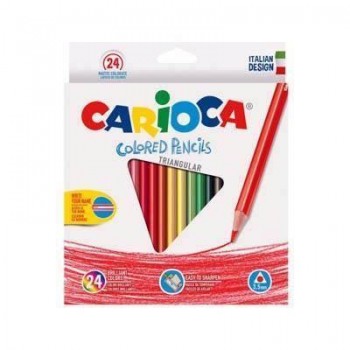 Lapiz triangular Carioca caja 24 colores surtidos 42516