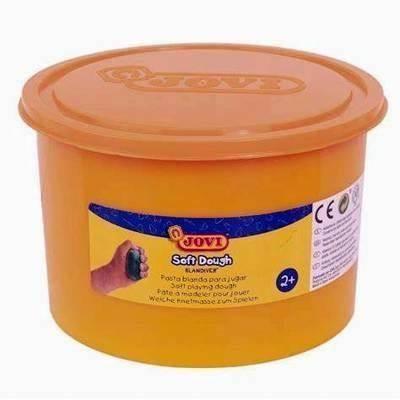 Bote pasta blanda para modelar Jovi Soft Dough Blandiver 460g naranja flúor