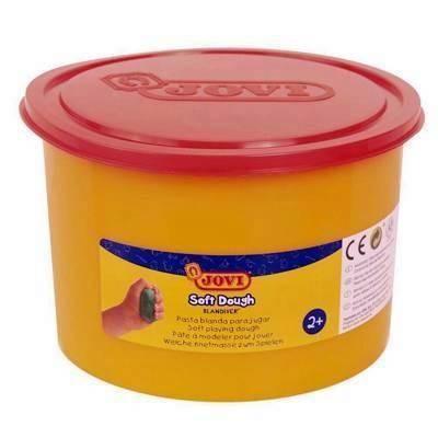 Bote pasta blanda para modelar Jovi Soft Dough Blandiver 460g rojo flúor