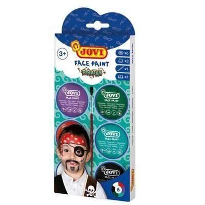 JOVI Face Paint Set PIRATES 6 botes 8 ml colores surtidos + accesorios - ¡New!