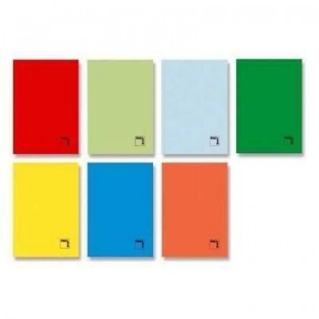 Libreta grapada Pacsa 48h 70g cuadrícula 5x5 con margen A5+ colores surtidos