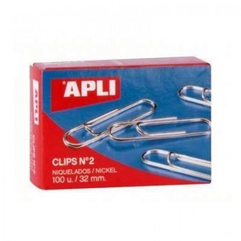 C.100 clips Apli níquel n.2 32mm 11711