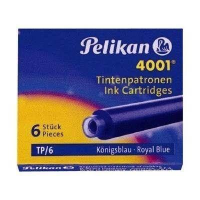 C.6 cartuchos cortos Pelikan para pluma TP/6 azul real