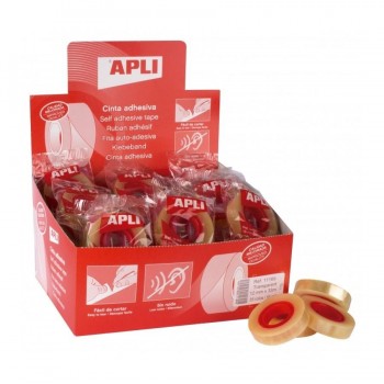 Cinta adhesiva Apli 11169 rollo transparente 12mm x 33m