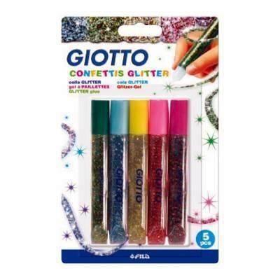 Pegamento Giotto glitter glue metallic blister de 5 10 gramos 545100