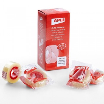 Cinta adhesiva Apli 12533 rollo invisible 19mm x 33m