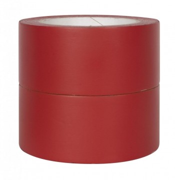 Paq.2 rollos cinta adhesiva PVC 160 micras 40mmx33m rojo 18609