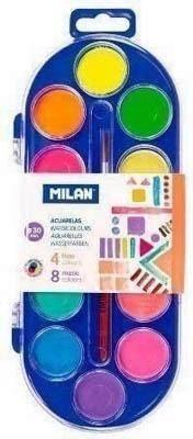 Acuarela Milan 12 fluor/metal 0531512