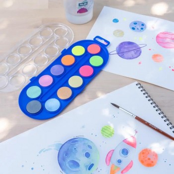 Acuarela Milan 12 fluor/metal 0531512