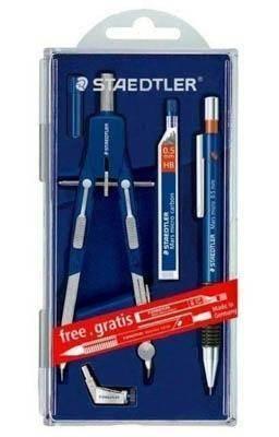 Compas Staedtler 552 01PR1 + regalo portaminas Mars Micro 775.05 + tuvo minas Mars Micro 250 05
