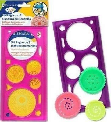 Plantillas regla con circulos Bismar blister 3 unidades 323534