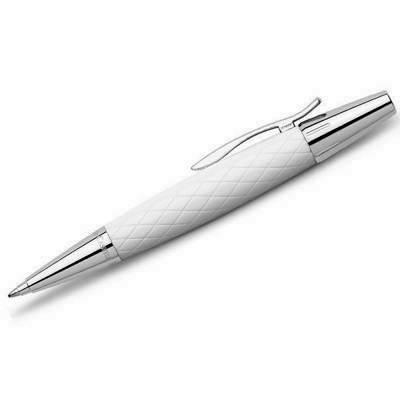Bolígrafo Faber-Castell e-motion Rhombus cuerpo resina blanco trazo B