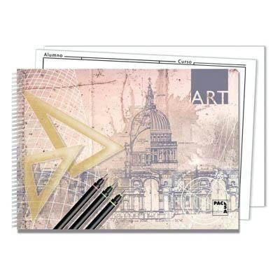 Bloc espiral de dibujo Pacsa 248X346 20H. con recuadro 140G. 18848 folio prolongado