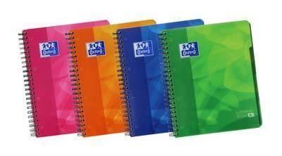 Bloc espiral Oxford 100430261 folio 120H. Horizontal Tapa Plastico con separadores