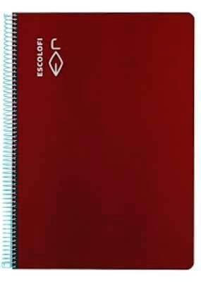 Bloc espiral Escolofi 180983501 cuarto 50 hojas 70 gramos pautada 5 rojo