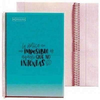 Block folio 80 hojas 90 gramos 4x4 pp Miquel Rius mensajes azul cielo 47992