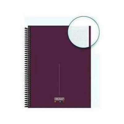 Block Ingraf A4 80 hojas 5x5 90 gramos tapa extradura fucsia 350743 soft Napoles