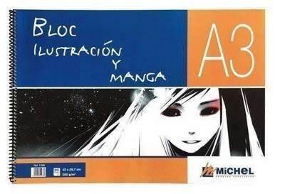 Block ilustracion manga A-4 20hojas 200gr/m2 1298229
