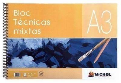 Block tecnicas mixtas A-5 30 hojas 300gr/m2 800148