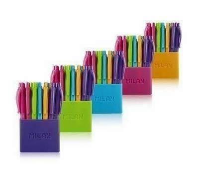 Boligrafo Milan C/24 P-1 Retractil Colores surtidos Goma 176555124