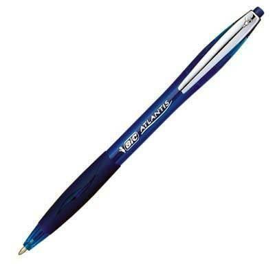 Boligrafo Bic Atlantis Clic 1mm C/12 Azul Soft 902132