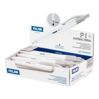 Boligrafo Milan P-1 Retractil negro antibacterial 176582925K