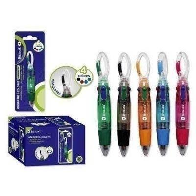 Boligrafo Bismark 4 colores con mosqueton b/1 329064