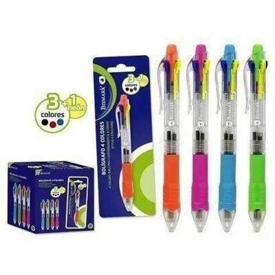 Boligrafo Bismark 3 colores + fluorescente b/1 329066