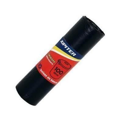 Bolsas plastico 100 litros r/10 basura negro 320184 Jupiter