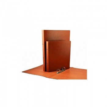 Carpeta de Cuero cuarto 2 anillas 40MM. natural 0142NX