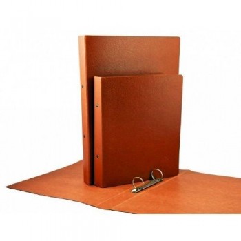 Carpeta de Cuero folio 4 anillas 40MM. Natural 0184NX