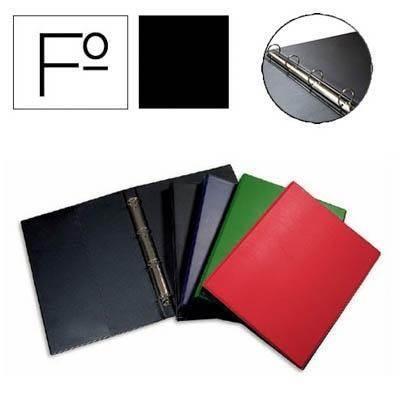 Carpeta de Plastico folio 4 anillas escolar 9330 Negra