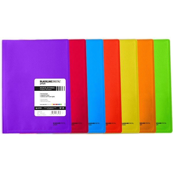 Carpeta fundas Polyplas 40 surtido translucido 01441899 Blackline