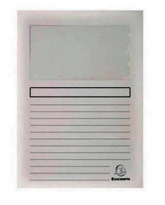 Subcarpeta Exacompta 50151E A4 160GR P/100 blanco con ventana