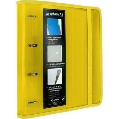 Carpeblock Grafoplas 88100060 A4 4 anillas 35 milimetros polipropileno amarillo