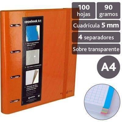 Carpeblock Grafoplas 88102052 A4 4 anillas 35 milimetros naranja