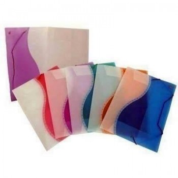 Carpeta Poessa 552140 polipropileno gomas y solapas bicolor surtidas