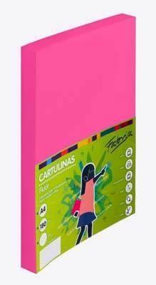 Cartulina A4 Fabrisa P/50 170GR. Rosa Neon 748504C