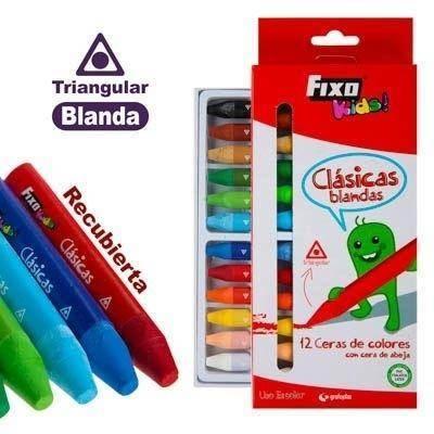 Ceras Blandas Fixo Kids Surtidas C/12  35099