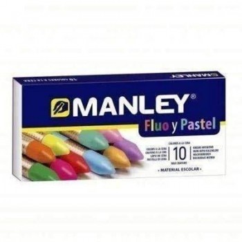 Ceras Manley fluor y pastel surtido c/10 MNC00044
