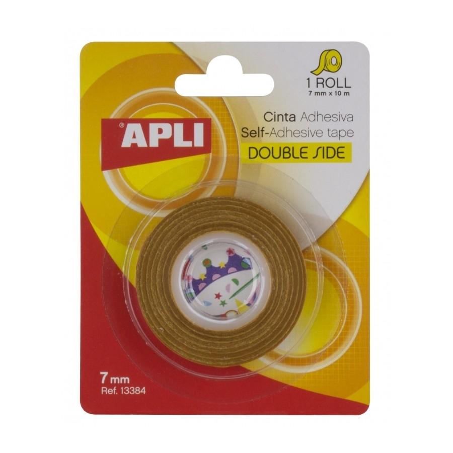 Cinta adhesiva doble cara Apli 13384 rollo 7mmx10m