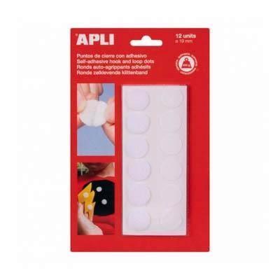 Velcro Apli 19mm. 12 unidades blanco 13659