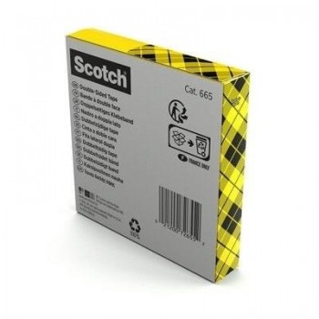 Cinta adhesiva 3m 665/1933 Scotch  de doble cara, 1 rollo de 19 mm x 33 m