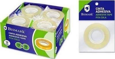 Rollo cinta adhesiva 33x19 Bismark blister 1 unidad 313411