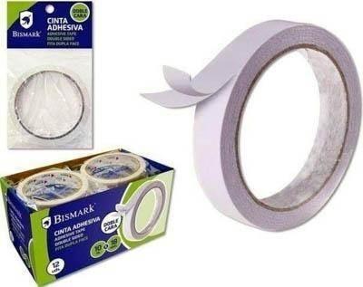 Rollo cinta adhesiva invisible doble cara 10x18 Bismark blister 1 unidad 313416