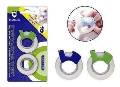 Cinta adhesiva 20x12 + cortador portatil 329484 Bismark