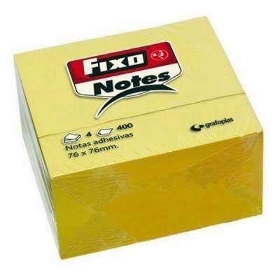 Taco de notas Fixo 65005463 76x76 amarillo 400 hojas