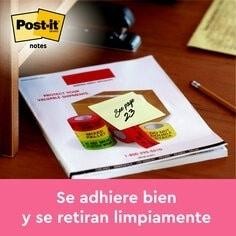 Notas adhesivas 3M 7100290163 Post-it - 100 hojas - 38 x 51 mm - Color amarillo - Pack 12 blocs