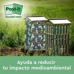 Notas adhesivas recicladas 3M 7100259123 Post-it - 100 hojas - 76 x 76 mm - Colores surtidos pastel - Pack 6 blocs