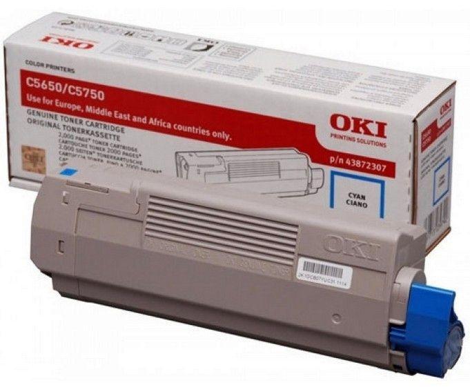 Toner Oki C-5650/5750 Cyan 43872307 1186